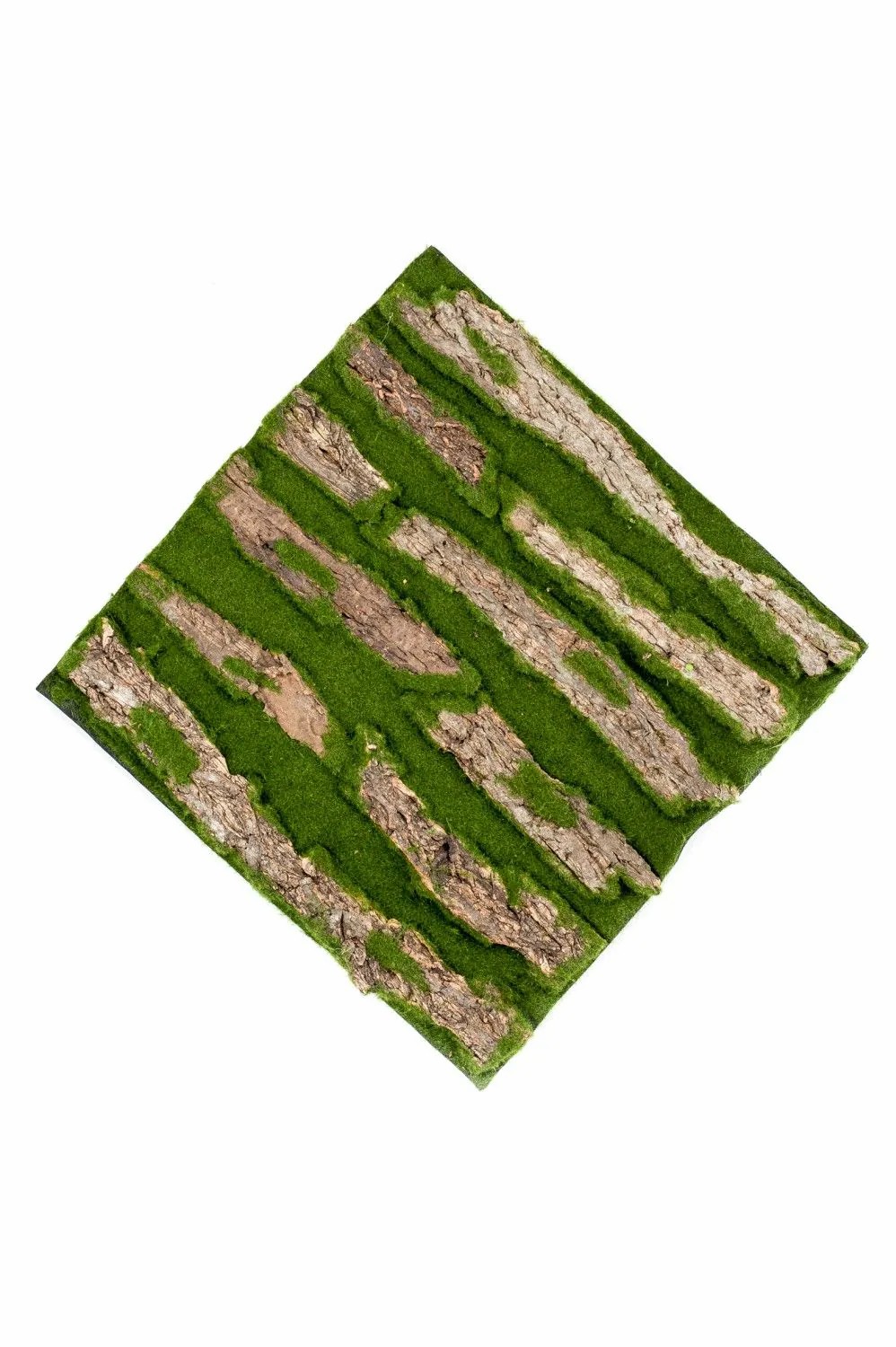 Moss | Artificial Moss Bark Mat Prie, Green-Brown, 20"X20"/50X50Cm Accessories Green