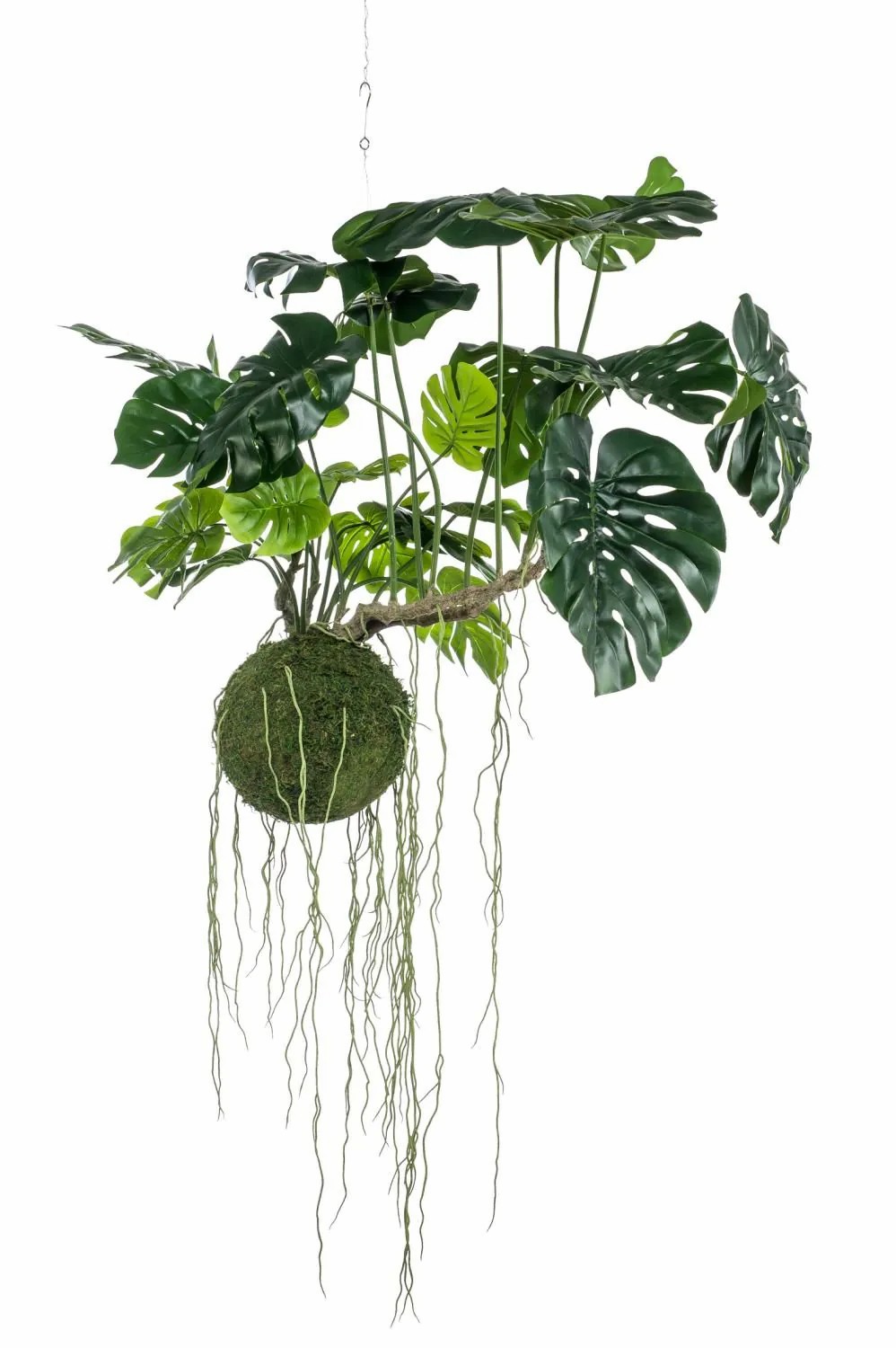 Moss | Decorative Philodendron Monstera Deliciosa Yunus, Moss Ball, 31"/80Cm Accessories Green