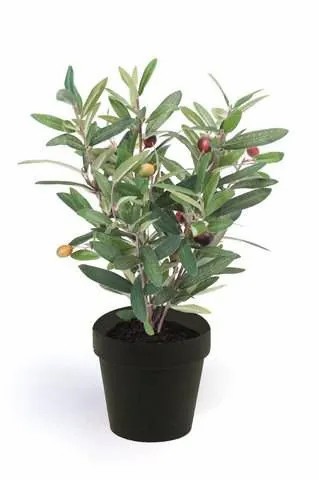 Olive trees | Artificial Olive Tree Alberto With Fruits, 14"/35Cm Artificial Trees Green