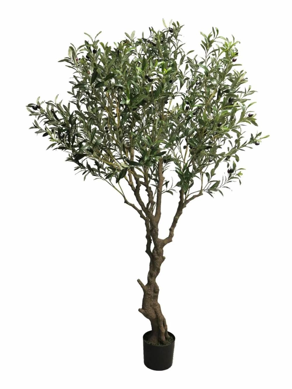 Olive trees | Fake Olive Tree Ningmo, Artificial Trunk, Fruits, 7Ft/200Cm Artificial Trees Green