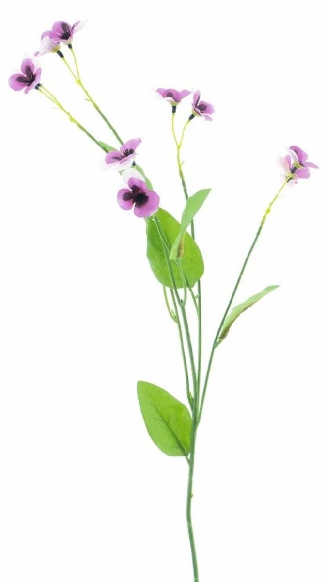 Pansy | False Branch Pansy Yenia, Violet, 24"/60Cm Artificial Flowers Pansy