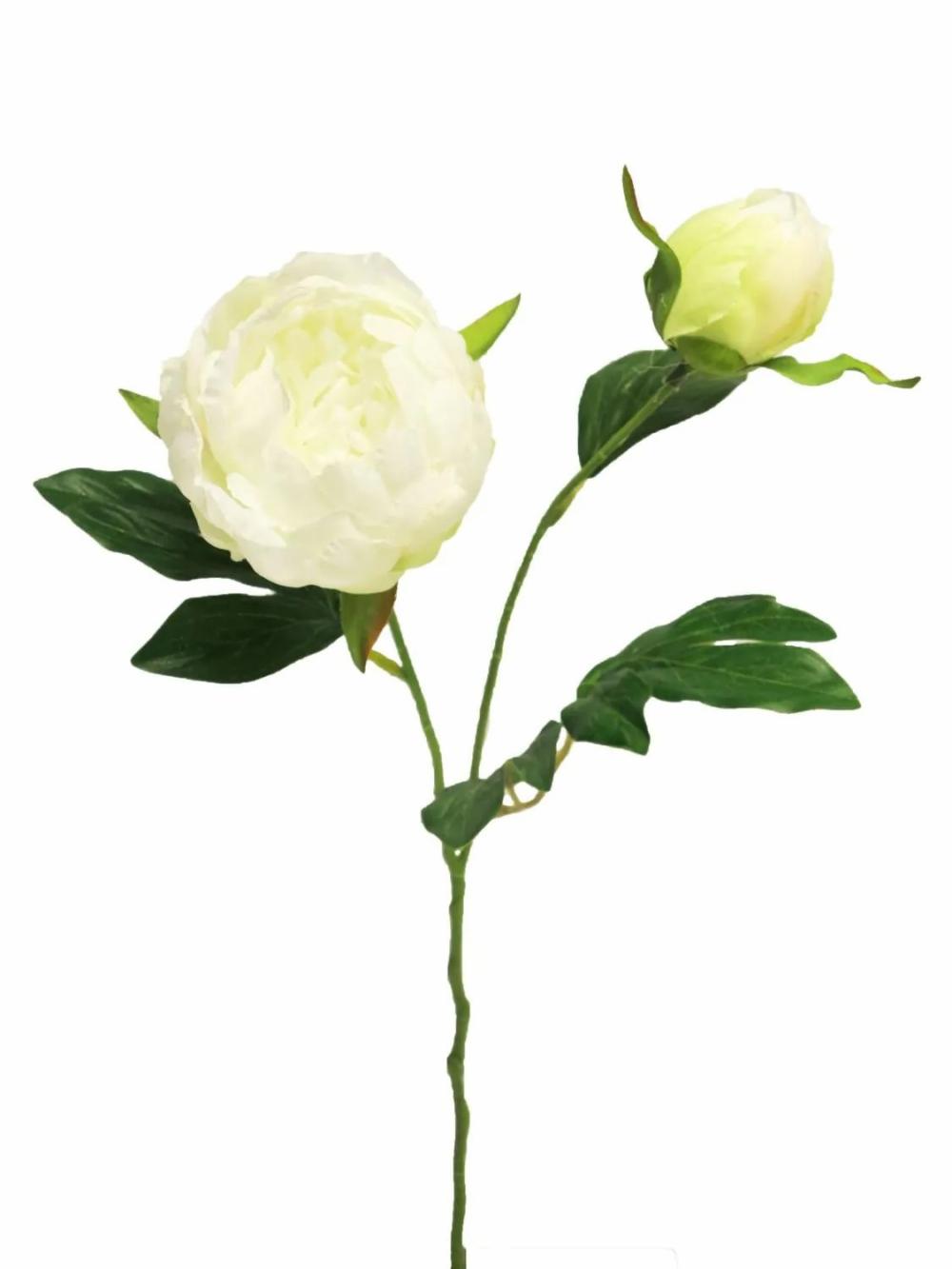 Peony | Artificial Peony Yixuan, Cream, 16"/40Cm Artificial Flowers Peony