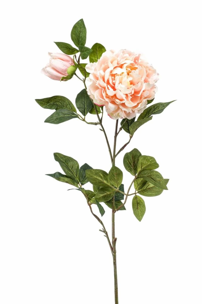 Peony | Fake Peony Aledis, Salmon, 3Ft/100Cm Artificial Flowers Peony