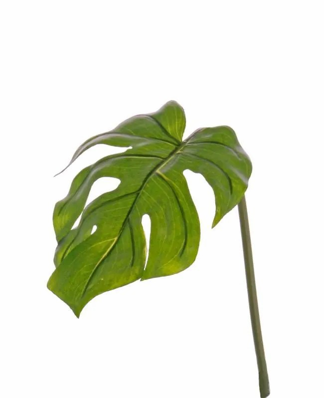 Philodendron | Artificial Philodendron Monstera Deliciosa Leaf Lander, 22"/55Cm Artificial Plants Green