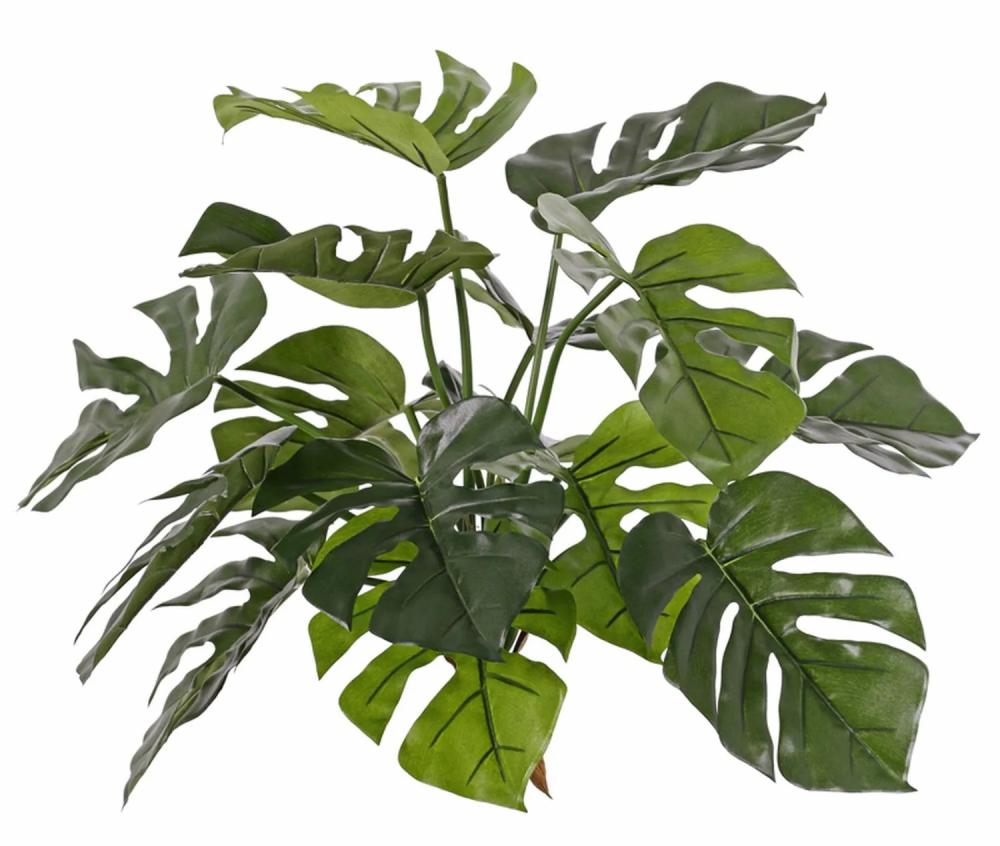 Philodendron | Artificial Philodendron Monstera Deliciosa Niall, Spike, Crossdoor, Flame Retardant, 18"/45Cm Artificial Plants Green