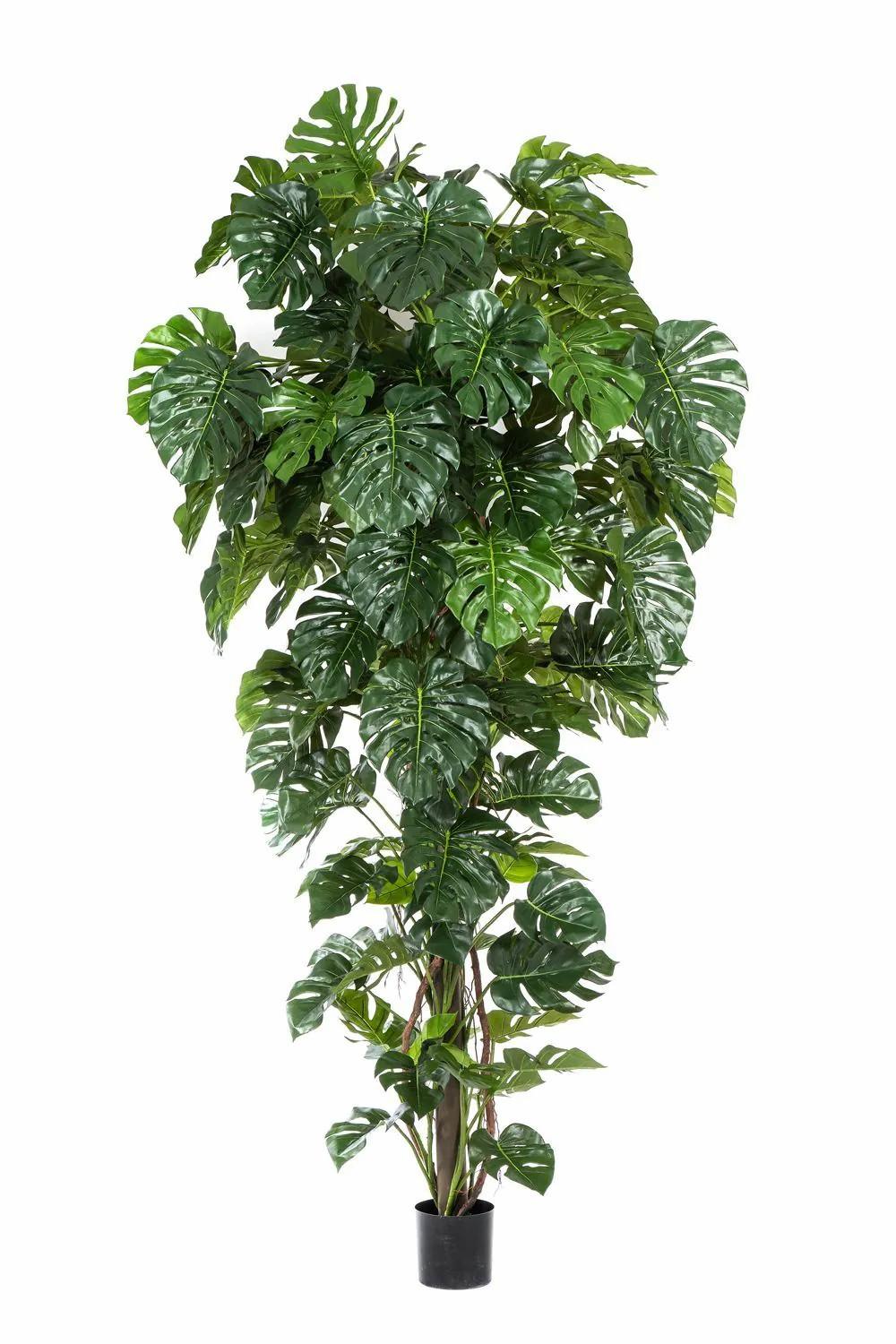 Philodendron | Fake Philodendron Monstera Deliciosa Meleph, 9Ft/280Cm Artificial Plants Green