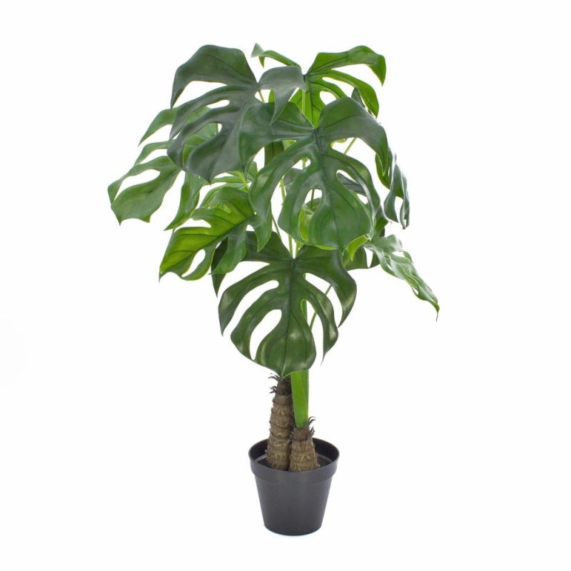 Philodendron | Plastic Philodendron Monstera Deliciosa Fabius, Weatherproof, 3Ft/90Cm Artificial Plants Green