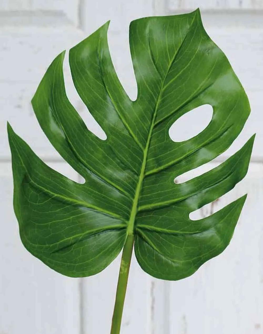 Philodendron | Plastic Philodendron Monstera Deliciosa Leaf Sleipnir, 31"/80Cm Artificial Plants Green