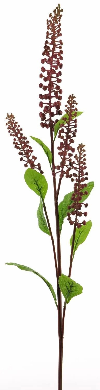 Pokeweed | Decorative Phytolacca Branch Suliya, Berries, Burgundy, 3Ft/95Cm Artificial Plants Pokeweed