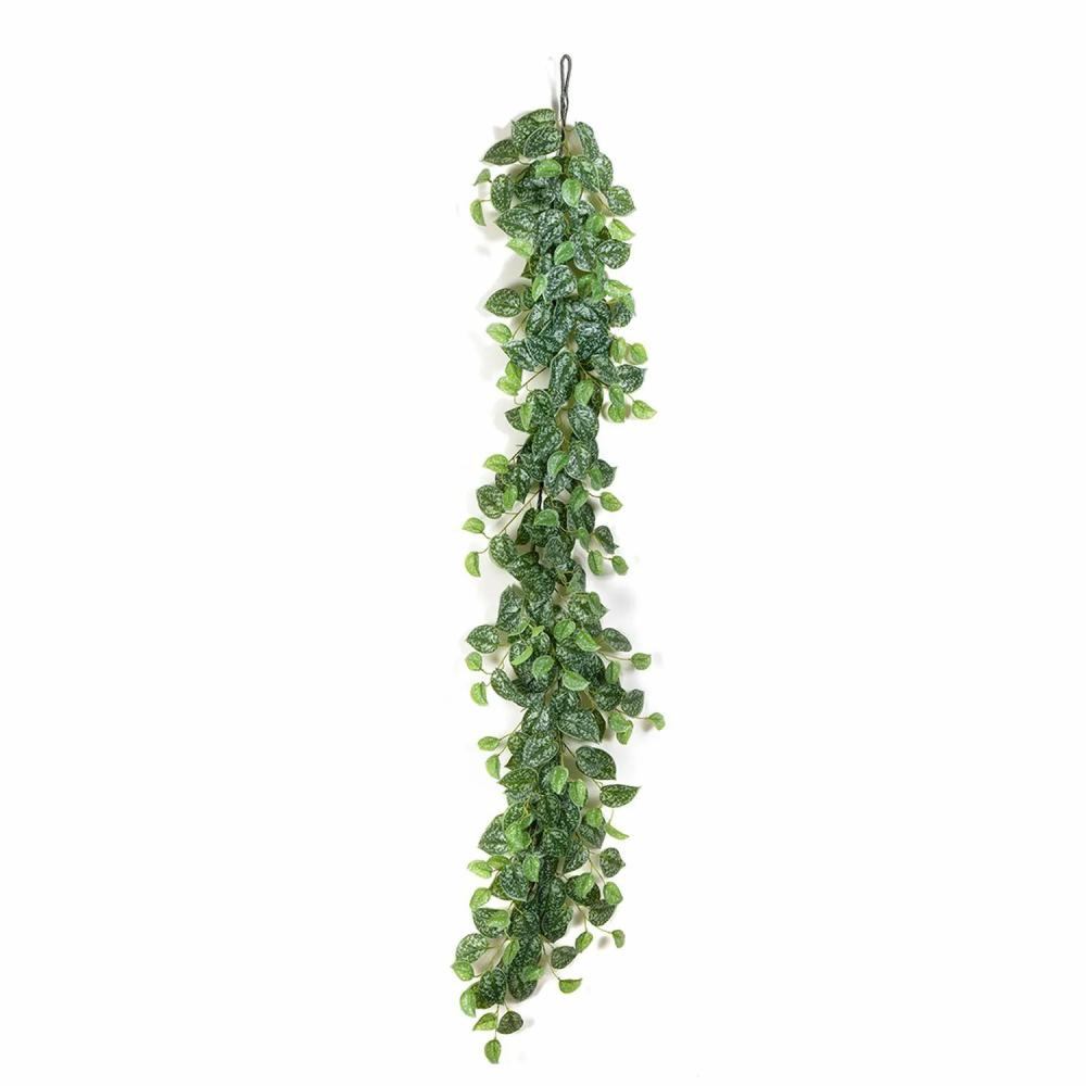 Pothos | Artificial Satin Pothos Girtab, Green-White, 6Ft/180Cm Artificial Plants Green