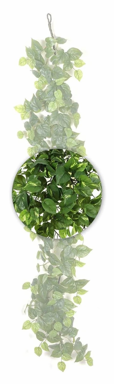 Pothos | Fake Philodendron Variegata Garland Eicca, 6Ft/180Cm Artificial Plants Green