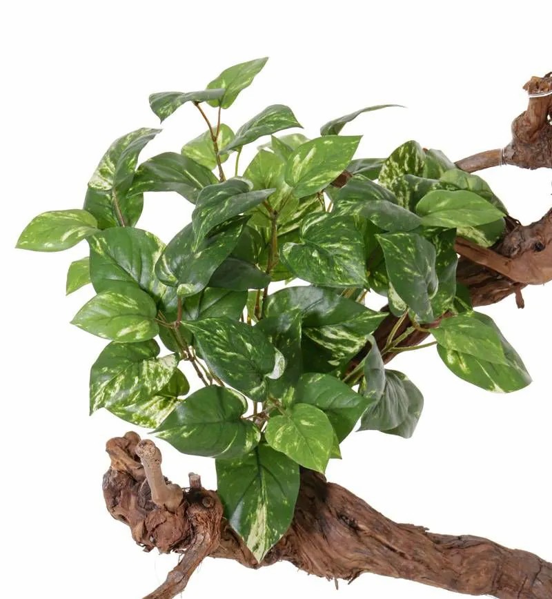 Pothos | Fake Pothos Nael, On Spike, Hardly Flammable, Green-White, 20"/50Cm Artificial Plants Green