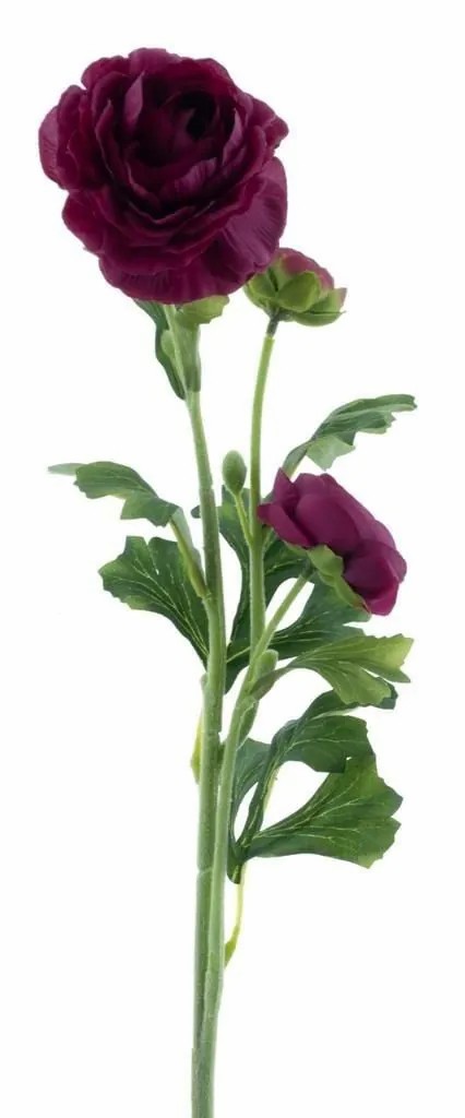 Ranunculus | Artificial Flower Ranunculus Proto, Dark Violet, 26"/65Cm Artificial Flowers Purple