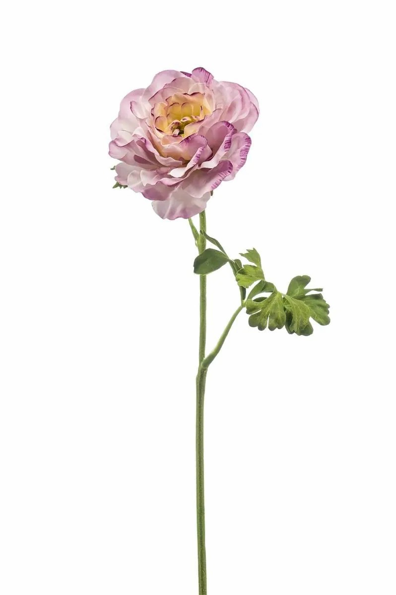 Ranunculus | Artificial Ranunculus Kristy, Purple-Cream, 24"/60Cm Artificial Flowers Purple