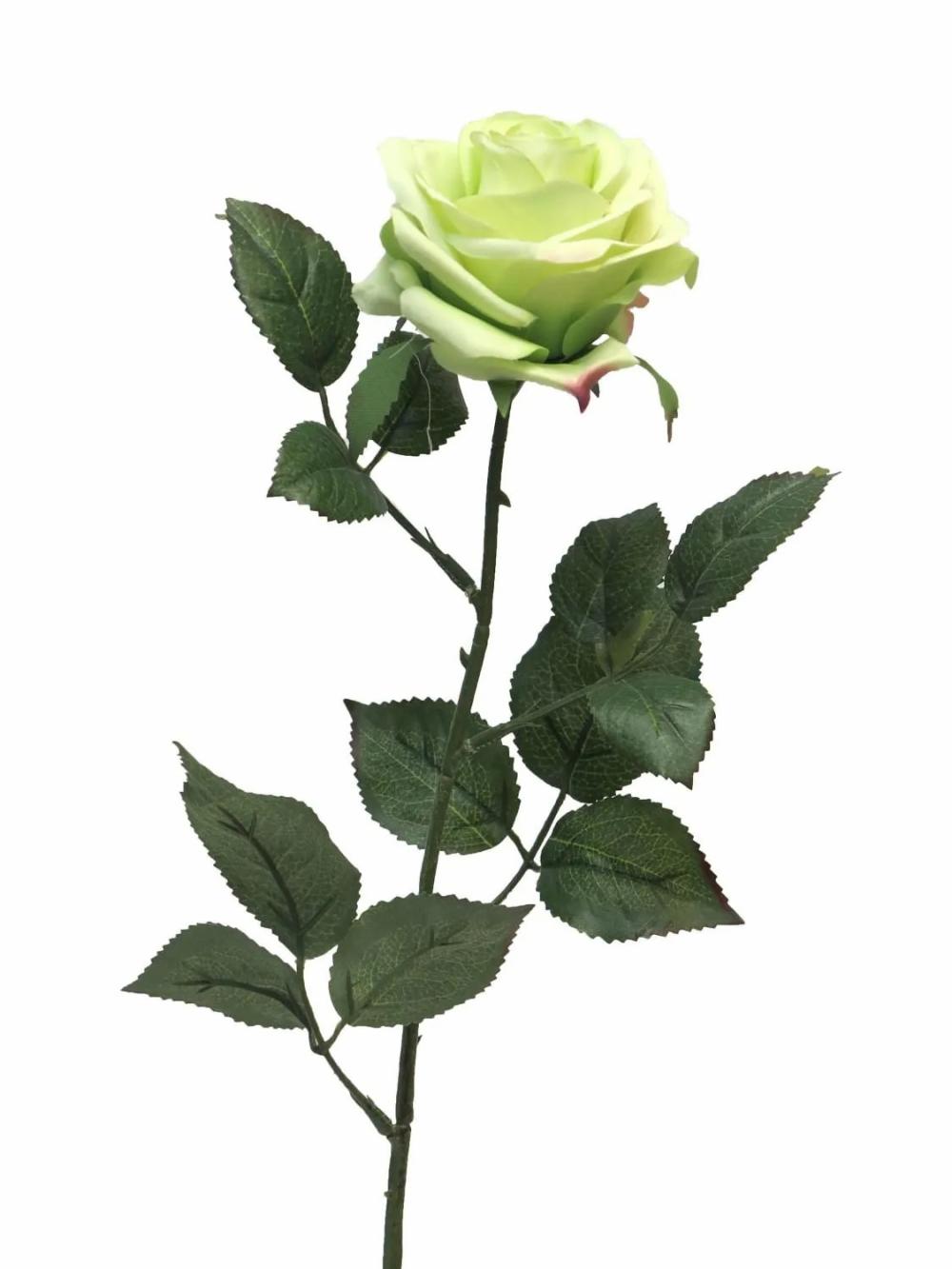 Rose | Artificial Rose Kailin, Light Green, 26"/65Cm Artificial Flowers Green