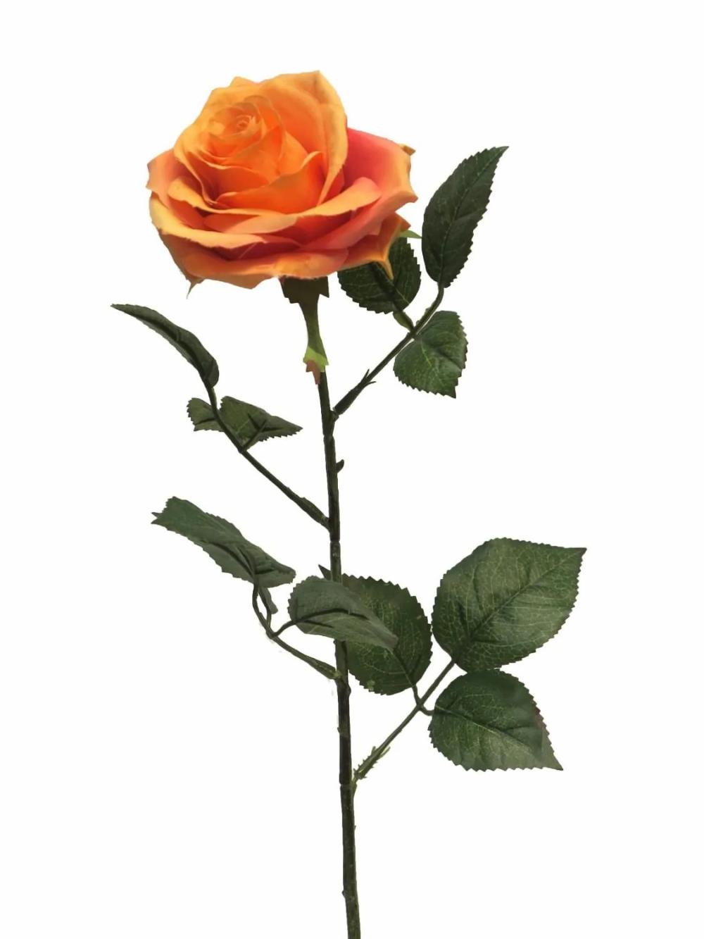 Rose | Artificial Rose Kailin, Orange, 26"/65Cm Artificial Flowers Orange