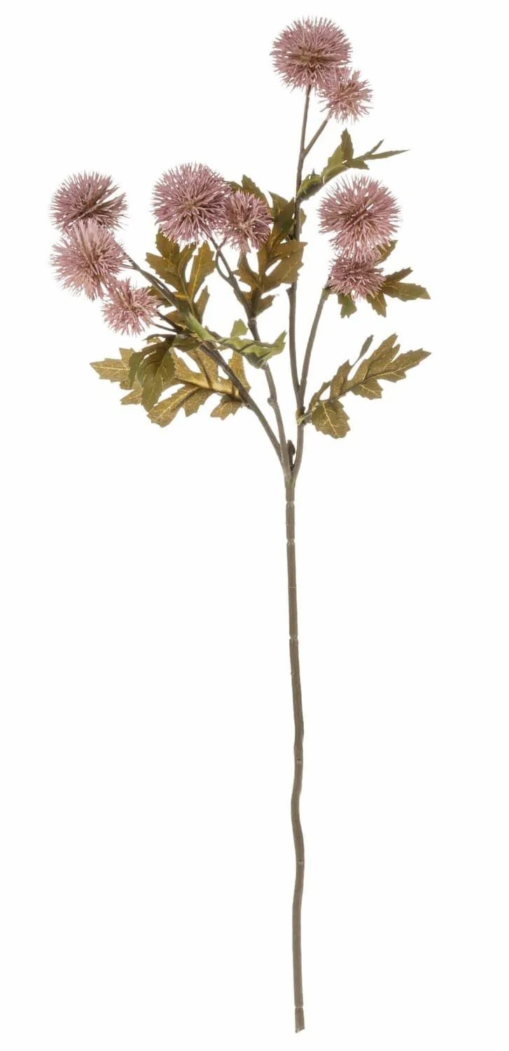 Safflower | Artificial Safflower Flower Branch Trudberta, Dry Look, Dusky Pink, 22"/55Cm Artificial Flowers Rose