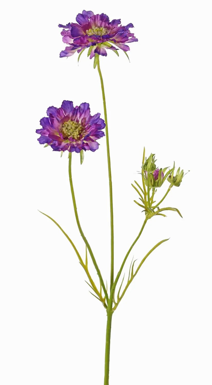 Scabiosa | Artificial Scabiosa Andia, Lilac-Purple, 31"/80Cm, Ø3.1"-4"/8-10Cm Artificial Flowers Purple