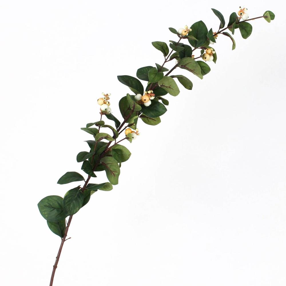 Snowberry | Fake Snowberry Spray Nerina, Berries, Apricot-Cream, 3Ft/95Cm Artificial Plants Snowberry