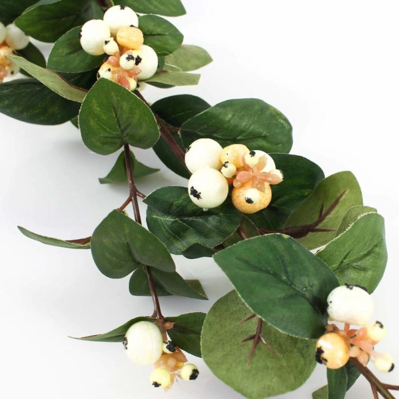 Snowberry | Fake Snowberry Spray Nerina, Berries, Apricot-Cream, 3Ft/95Cm Artificial Plants Snowberry