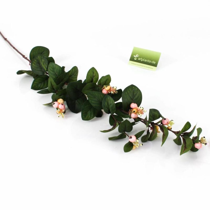 Snowberry | Fake Snowberry Spray Nerina, Berries, Apricot-Light Pink, 3Ft/95Cm Artificial Plants Rose