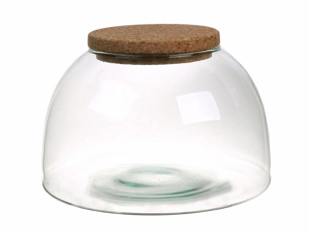 Storage jars | Candy Jar Mareno, Cork Lid, Clear, 5.7"/14,5Cm, Ø9"/24Cm Accessories Storage jars