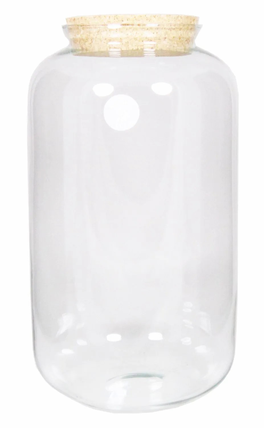 Storage jars | Conservation Glass Zaji With Cork Lid, Clear, 17"/43Cm, Ø9"/23Cm Accessories Storage jars