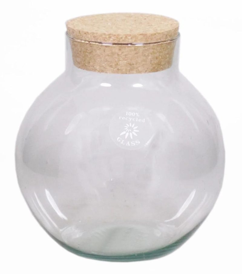 Storage jars | Storage Jar Gaspar With Cork Lid, Clear, 11"/27Cm, Ø10"/25Cm Accessories Storage jars