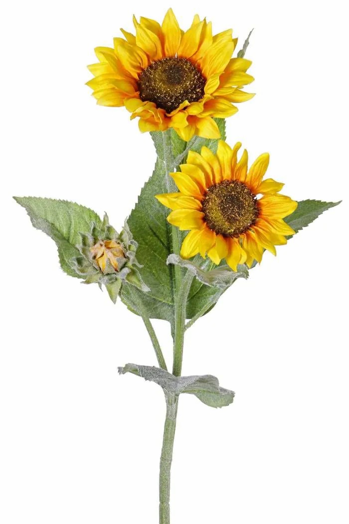 Sunflower | Fake Sunflower Lupita, Yellow, 33"/85Cm, Ø4.7"-6"/12-15Cm Artificial Flowers Sunflower