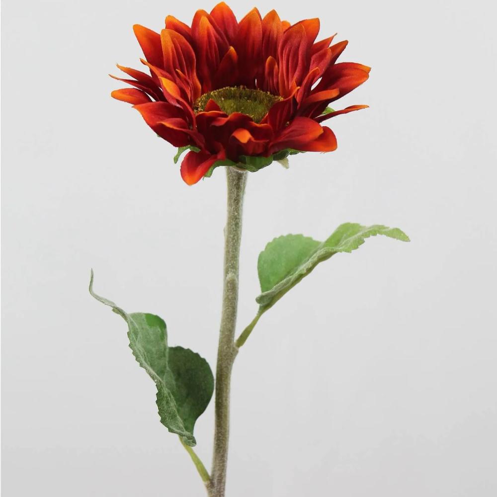 Sunflower | False Sunflower Marietta, Red, 24"/60Cm, Ø5.5"/14Cm Artificial Flowers Red