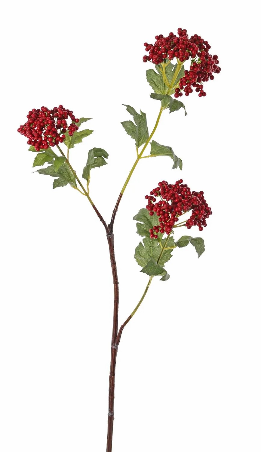 Viburnum opulus | Artificial Snowball Bahula With Fruits, Red, 31"/80Cm Artificial Flowers Red