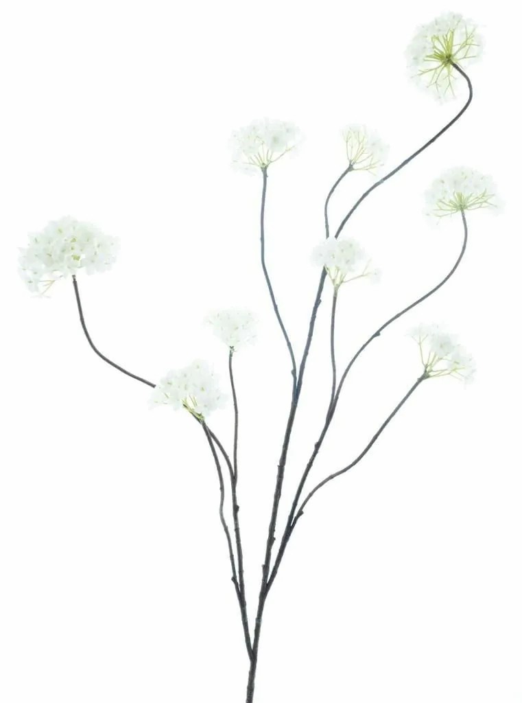 Viburnum opulus | Decorative Branch Snowball Grigo, Cream, 4Ft/125Cm Artificial Flowers Viburnum opulus