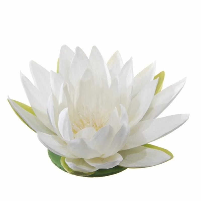 Water lilies | Decorative Flower Lotus Blossom Suado, Floating, White, Ø 5.5"/14Cm Artificial Flowers Water lilies