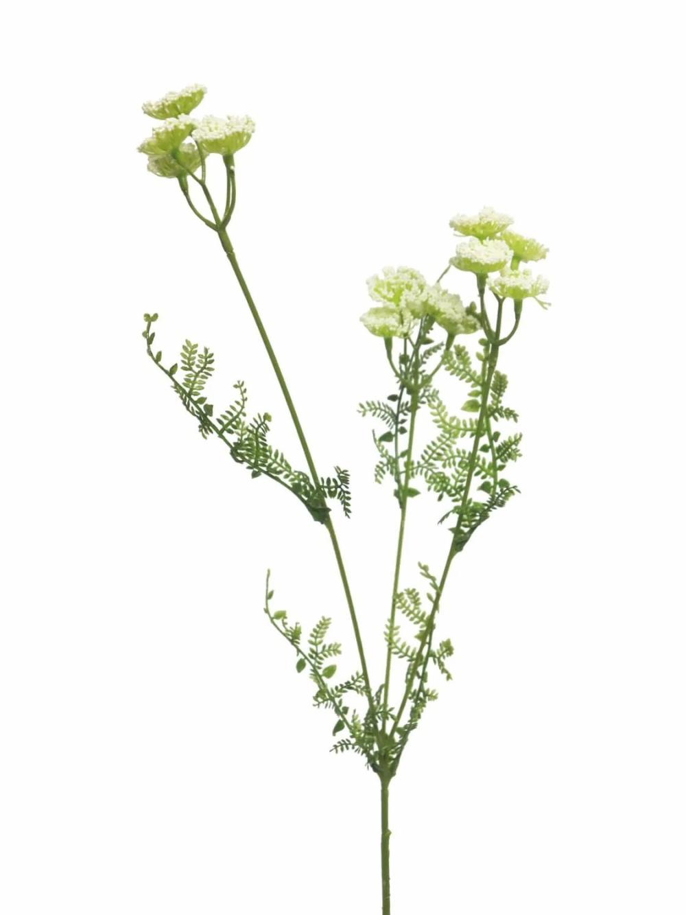 Yarrow | Artificial Achillea Branch Yisuan, White, 20"/50Cm Artificial Flowers White