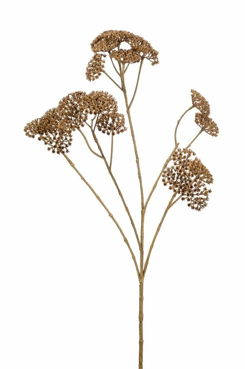 Yarrow | Artificial Flower Yarrow Jamalia, Brown, 28"/70Cm Artificial Flowers Brown