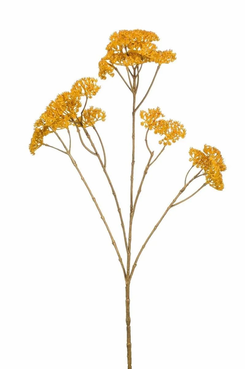 Yarrow | Artificial Flower Yarrow Jamalia, Mustard Yellow, 28"/70Cm Artificial Flowers Yarrow