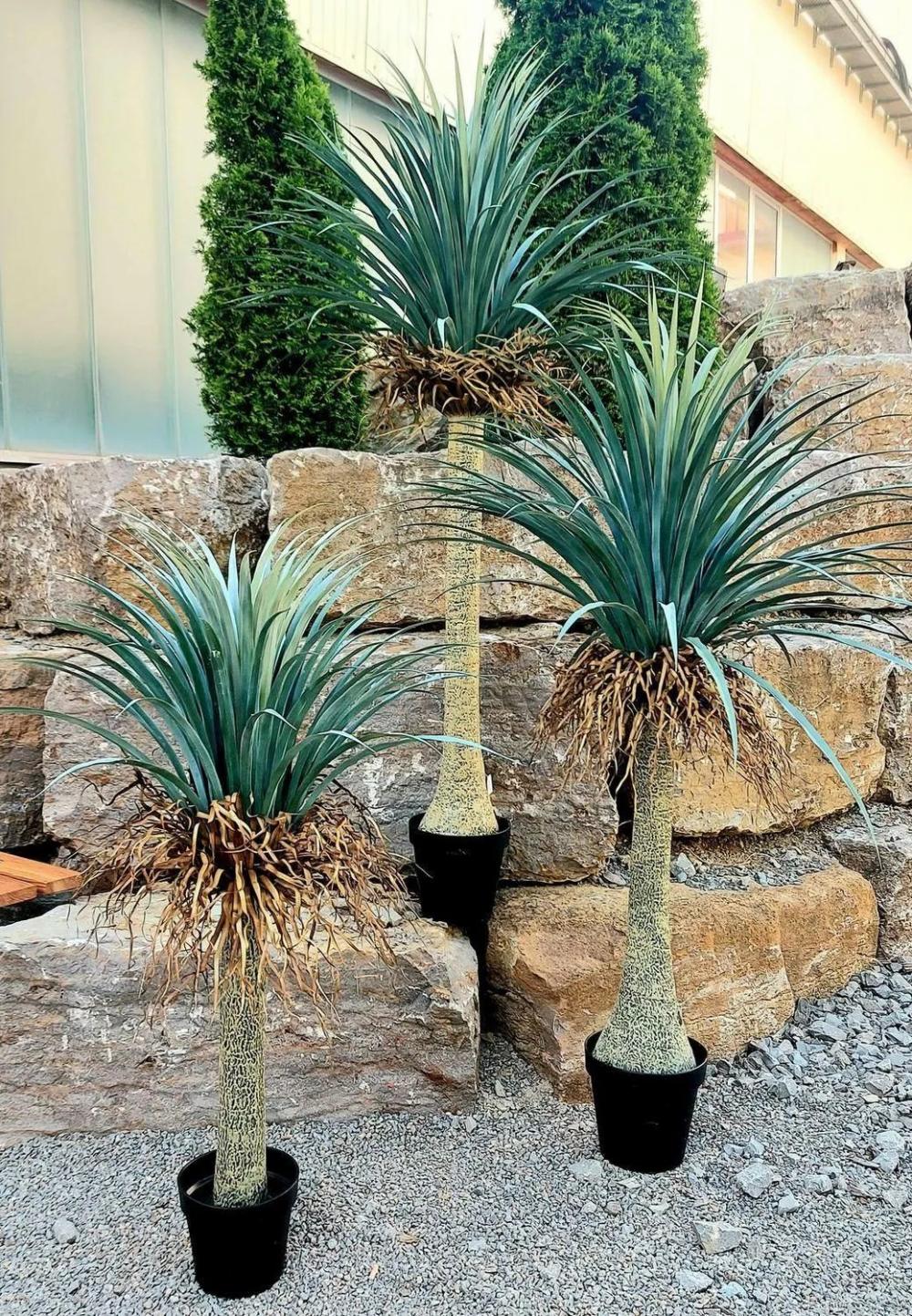 Yucca palm | Artificial Yucca Rostrata Hardin, Decorative Pot, 4Ft/120Cm Artificial Palms Green