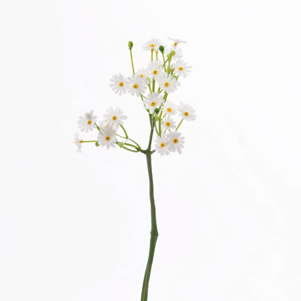 Daisies | Artificial Daisy Belina, White, 12"/30Cm, Ø0.4"/1Cm Artificial Flowers Daisies