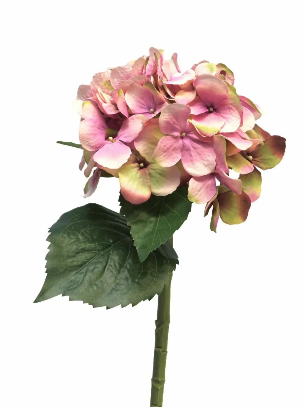 Hydrangea | Artificial Hydrangea Xincheng, Pink-Green, 20"/50Cm Artificial Flowers Hydrangea