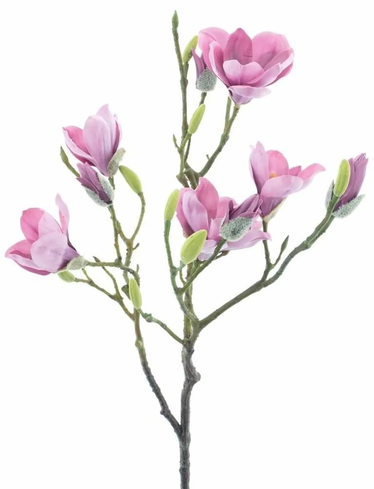 Magnolia | Decorative Magnolia Branch Guni, Violet, 3Ft/90Cm Artificial Flowers Magnolia