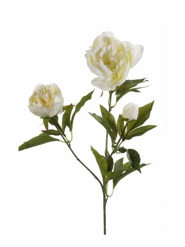 Peony | Artificial Peony Misti, Cream, 28"/70Cm Artificial Flowers Peony